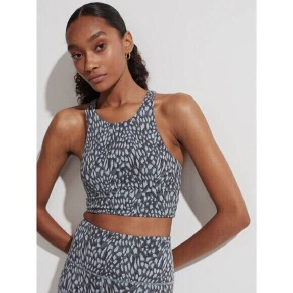 Varley Let's Move Harris Sports Bra XS Petrol Motion Speckle - Picture 1 of 5